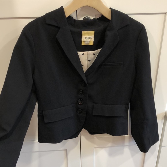 Vintage Fossil Black Button Down Blazer - Picture 2 of 12